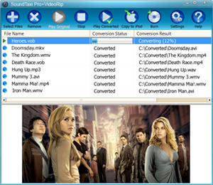 Converting video with SoundTaxi Media Converter